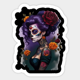 Colorful Catrina Sticker